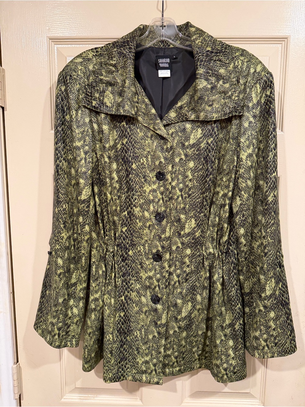 Sharon Young Black & Green Utility Jacket